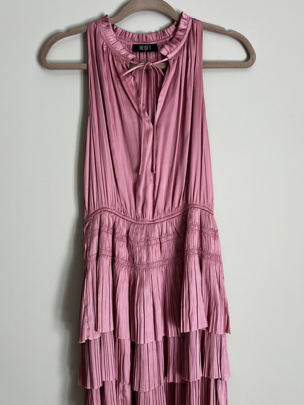 Reset by Jane Alix Dress, Tiered Midi Dress in Rosette